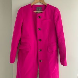 J.Crew classy pink Italian wool coat